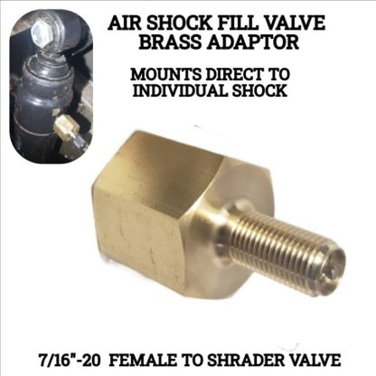 Schrader Fill Valve Brass Inlet Adaptor -Air Shock Independant Fill -